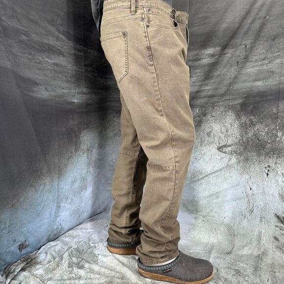 Proof Rover Jeans size 38 x 31 brown wash tapered fit rugged pants - Picture 2 of 7